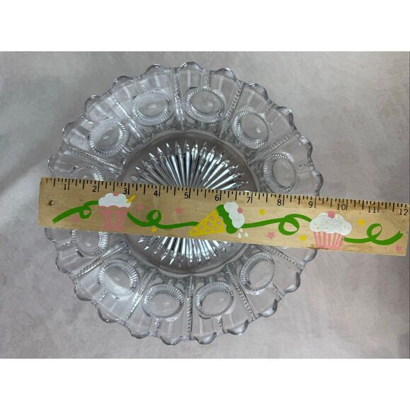 EAPG Antique Flint Glass Company Bowl 1900s Mn Glow - Picture 12 of 13